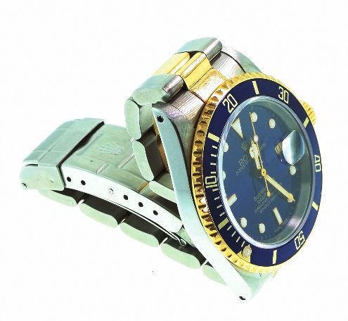 Rolex Two-Tone Submariner Watch W28 Full LOA: Rolex Two-Tone Submariner Watch W28 Full LOA - Beautiful Watch - Great Condition - Read Appraisal from AIG. - Thank you for viewing this lot. We have many great items for sale. Please check our future
