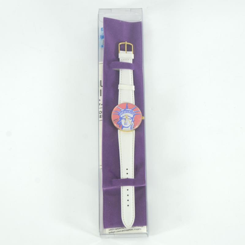 Peter Max Watch (Liberty Head) by Peter Max: Peter Max Watch (Liberty Head) by Peter Max. This is a vintage Peter Max "Liberty Head" wrist watch created for the Japanese market in 1991. This watch comes in the original packaging and with paperwo