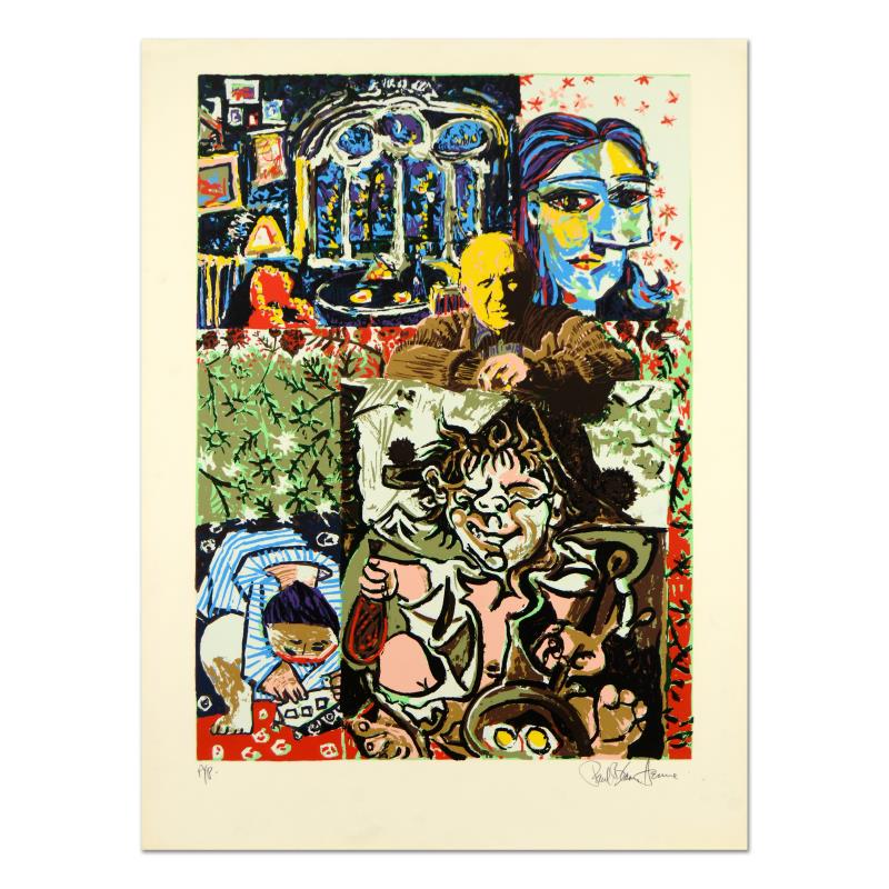 Henri Picasso by Henrie (1932-1999): Henri Picasso by Henrie (1932-1999). "Henri Picasso" is a limited edition serigraph on paper by Paul Blaine Henrie (1932-1999) from an AP edition, hand signed by the artist. Includes Letter of Authent