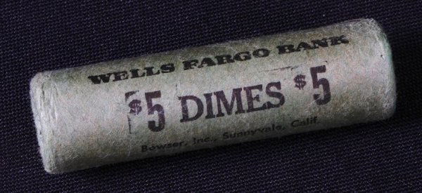 Unopened Original Wrapper Bank $5 Roll 1955 Silver: Unopened Original Wrapper Bank $5 Roll of 1955 Silver Dimes (50) K110- As-Is Condition. 8A5795. Original bank wrapped. Coins seem have been untouched for years. - Thank you for viewing this auction. W