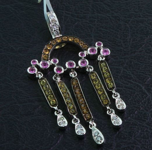 14KT White Gold .15 Diamond Pendant 4.95tcw FJ90: 14KT White Gold .15 Diamond Pendant 4.95tcw FJ90 - Great Color, Excellent Condition - AA531FD - Thank you for viewing this lot. We have many great items for sale. Please check our future auctions and