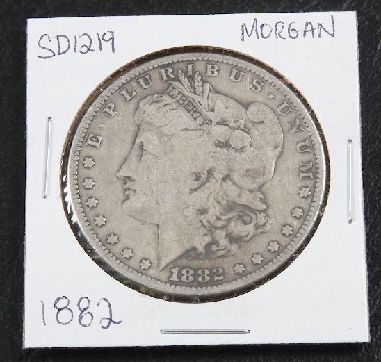 1882 Morgan Silver Dollar SD1219: 1882 Morgan Silver Dollar SD1219 - Good Circulated Condition. - Thank you for bidding on this lot. We appreicate all of your business and support. Please check out all of our items and all future list