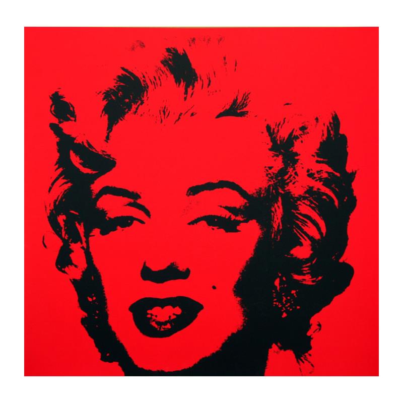 Golden Marilyn 11.43 by Warhol, Andy: "Golden Marilyn 11.43" is a limited edition silk screen print on museum board from Sunday B Morning featuring the works of Andy Warhol. The piece is stamped in blue on the back with "Published by Sund