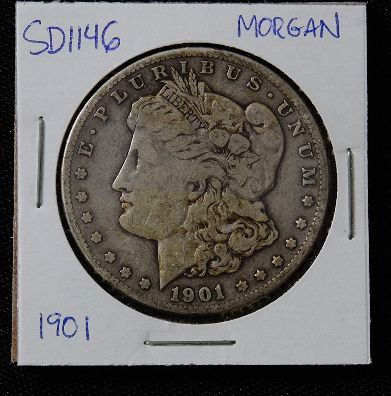 1901 Morgan Silver Dollar SD1146: 1901 Morgan Silver Dollar SD1146 - AE817D - Thank you for bidding on this item. We appreciate your business. Be sure to check out all of the upcoming auctions offered by Seized Assets Auctioneers!