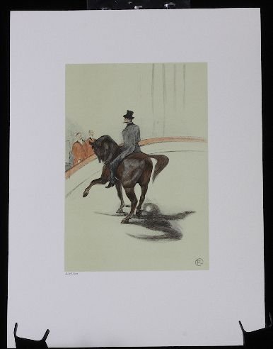 Toulouse-Lautrec - Haute ƒcole - Litho /350 - Rar: Toulouse-Lautrec - Haute ƒcole - Litho /350 - Rare - Rare Limited Edition Hand Pencil Numbered /350 Crayon Drawn Lithograph by Toulouse-Lautrec. Haute ƒcole - Le pas espagnol." (AE13KK) Nearly mint 