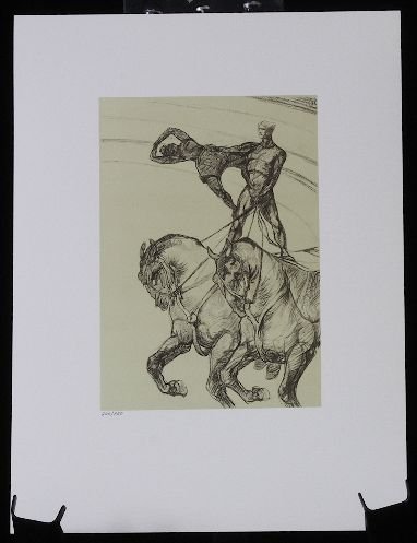 Toulouse-Lautrec - La pas de deux - Litho /350 - : Toulouse-Lautrec - La pas de deux - Litho /350 - Rare - Rare Limited Edition Hand Pencil Numbered /350 Crayon Drawn Lithograph by Toulouse-Lautrec. La pas de deux." (AE13KK) Nearly mint condition. Mea