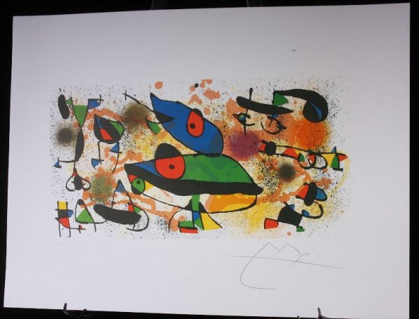 Joan Miro - Sculpture II - Print: Joan Miro - Sculpture II - Print - Excellent Facsimile Signed Print from Joan Miro. AE9G7. Serial Numbered /500. Measures 30x22". Great Condition! - Thank you for viewing this lot. We are always addin