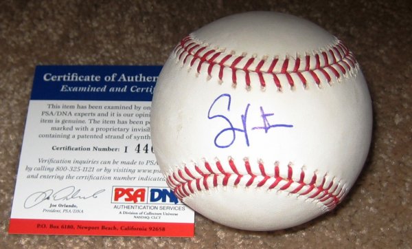 Shane Victorino Autographed Baseball Phillies PSA/: Shane Victorino Autographed Baseball Phillies PSA/DNA - (K) Great item. (GH05Y7) Authenticated by Professional Sports Authenticators - PSA/DNA. - Thank you for viewing this lot. We are always adding n