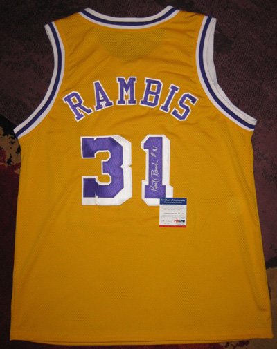 Kurt Rambis Autographed Lakers Jersey PSA/DNA: Kurt Rambis Autographed Lakers Jersey PSA/DNA - (K) Great item. (GH09Y7) Authenticated by Professional Sports Authenticators - PSA/DNA. - Thank you for viewing this lot. We are always adding new inven