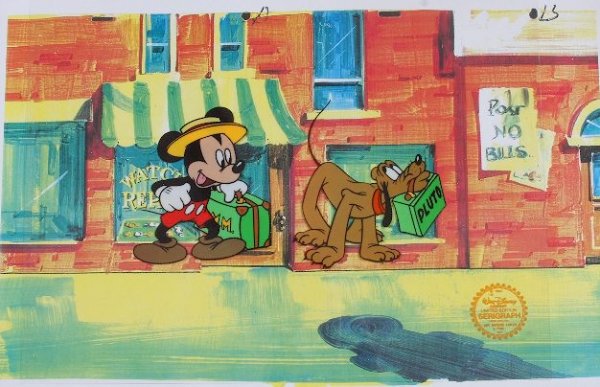 Mickey Takes a Trip - Limited Edition Disney Serig: Mickey Takes a Trip - Limited Edition Disney Serigraph Cel - Fine Art Walt Disney Serigraph Cel - UA52WP - An animated film is comprised of thousands of individual hand-pained cels, which, photographe