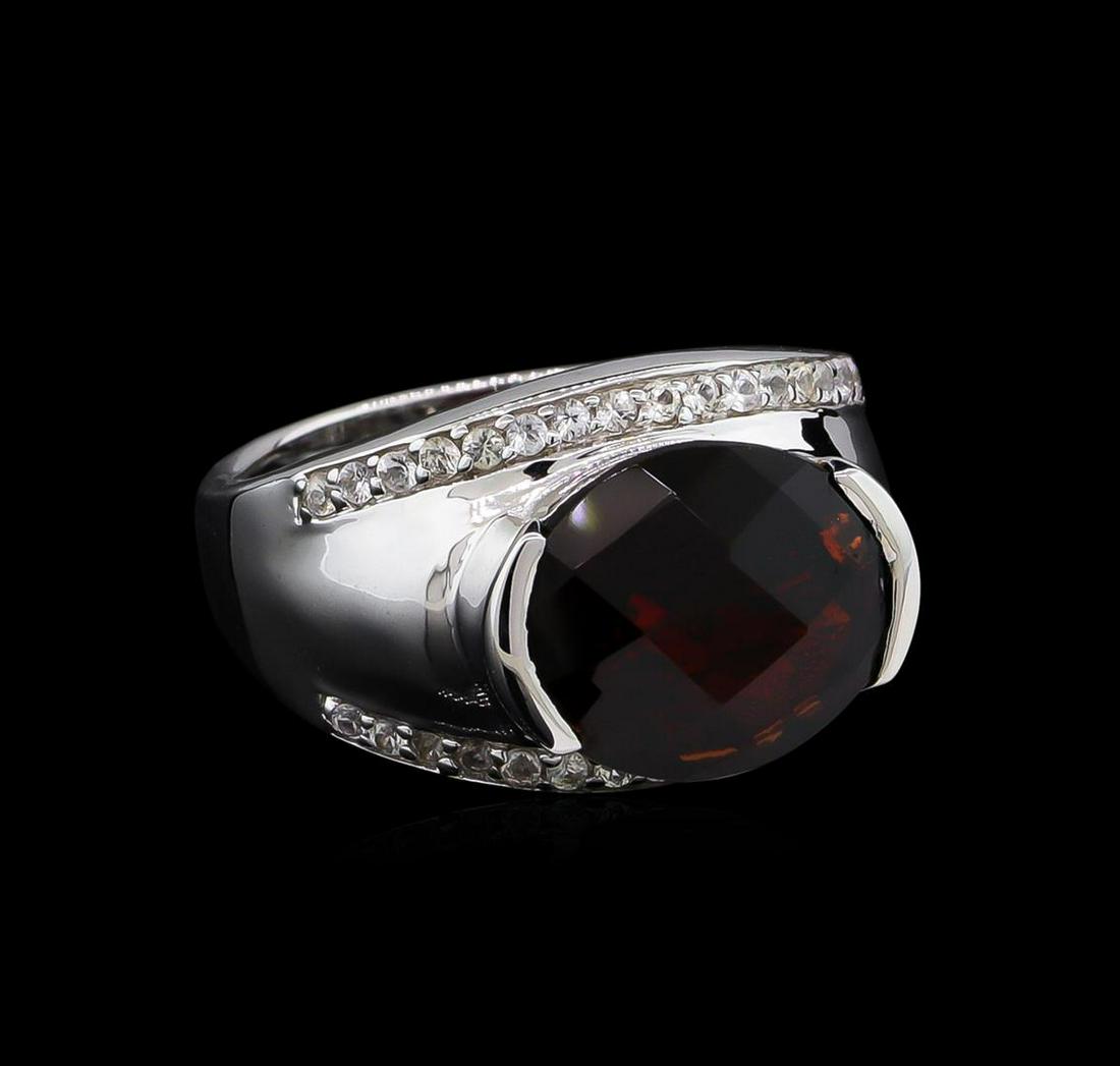 Crayola 5.10 ctw Garnet and White Sapphire Ring - .925: From the brand whose products have inspired creative expression for more than 110 years comes this beautiful ring by Crayola. This stunning piece of jewelry reflects the image and colorful personality