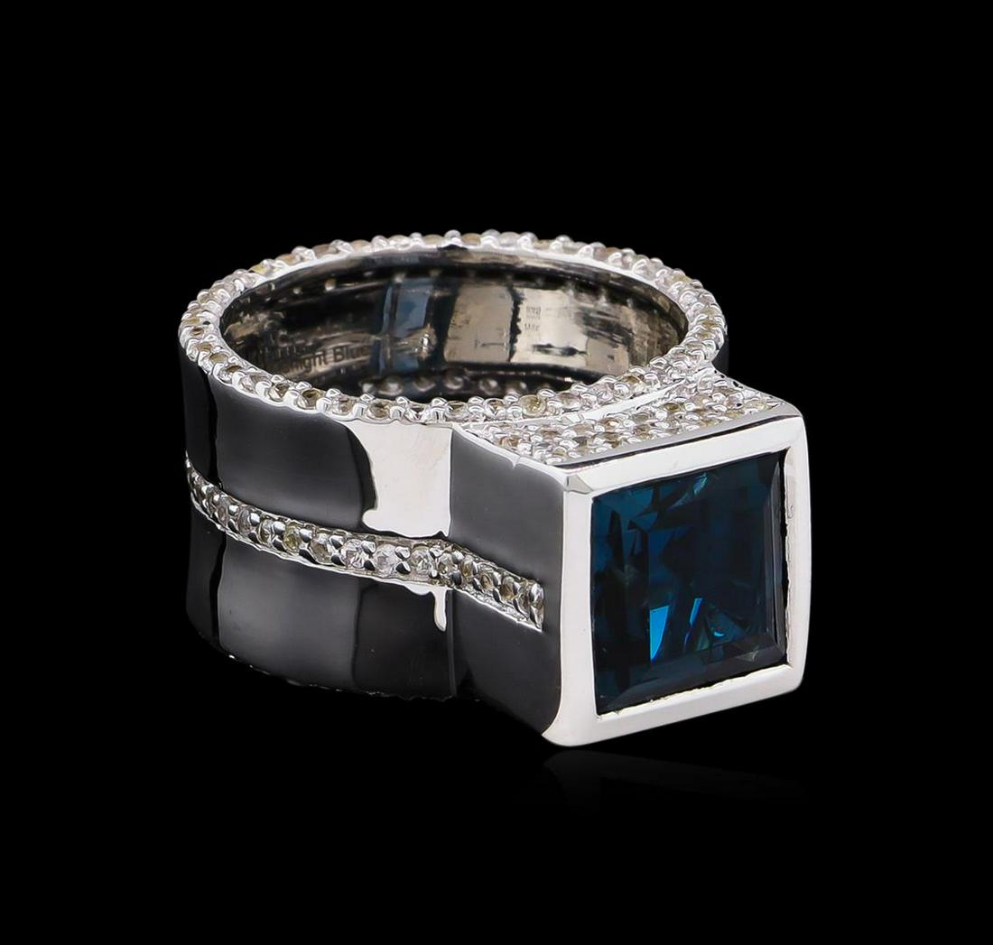 Crayola 4.20 ctw Blue Topaz and White Sapphire Ring -: From the brand whose products have inspired creative expression for more than 110 years comes this beautiful ring by Crayola. This stunning piece of jewelry reflects the image and colorful personality