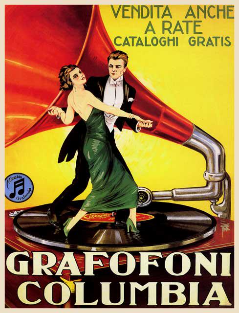 Anonymous - Grafafoni Columbia: Artist: Anonymous - Title: Grafafoni Columbia - Medium: Fine Art Reproduction Giclee on Canvas - Image Size: Approximately 20 inches x 15.25 inches - Unframed on Unstretched Canvas -