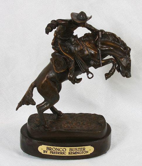 Frederic Remington Bronze Statue Reproduction - Br: Frederic Remington Bronze Statue Reproduction - Bronco Buster - As-Is Condition - Thank you for viewing this lot. We are always adding new inventory and new auctions, so check back often. We appreciat