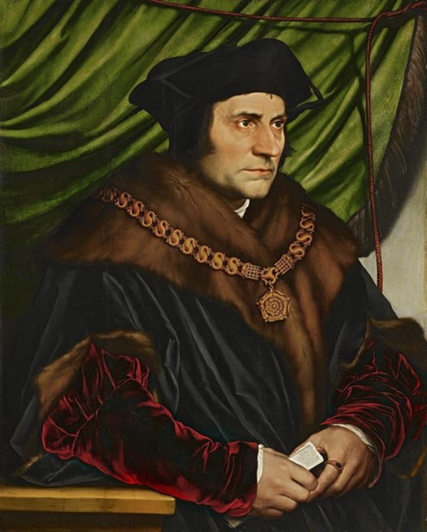 Hans Holbein - Sir Thomas More: Artist: Hans Holbein - Title: Sir Thomas Moore - Medium: Fine Art Reproduction Giclee on Canvas - Image Size: Approximately 32 inches x 25.75 inches - Unframed on Unstretched Canvas - Biography: Holbe
