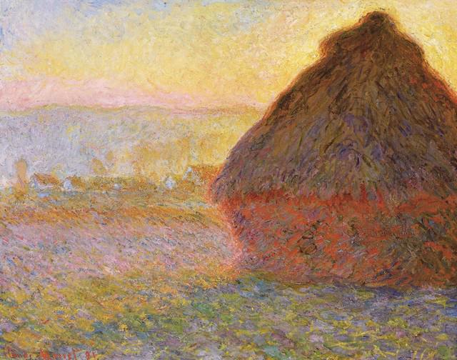 Claude Monet - Graystacks I: Artist: Claude Monet - Title: Graystacks I - Medium: Fine Art Reproduction Giclee on Canvas - Image Size: Approximately 15.75 inches x 20 inches - Unframed on Unstretched Canvas - Biography: Claude Mo