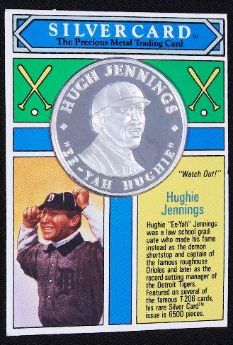 Hugh Jennings .99 Silver Coin Silvercard #7: Hugh Jennings .99 Silver Coin Silvercard #7 - Good Condition - Thank you for viewing this lot. We are always adding new inventory and new auctions, so check back often. We appreciate your business and