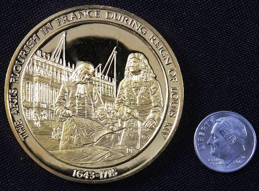 "The Arts Flourish" #57 24Kt Gold Plated Sterling : The Arts Flourish" #57 24Kt Gold Plated Sterling Silver Medal - This is a rare Franklin Mint "History of Mankind" 24kt. Gold Plated over Sterling Silver Medal. Coin weights 1.985 Troy Oz. (Nearly 2 fu
