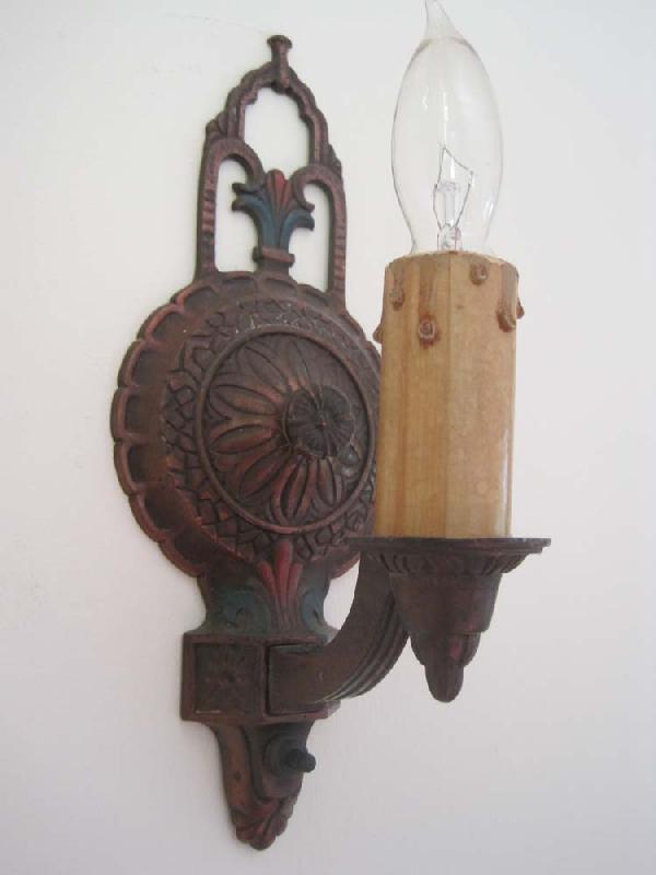 Antique Bronze Sconces to match 1920's chandliers : Antique Bronze Sconces to match 1920's chandliers - 14SB - SB LOT A1141A - From early 1920's These chandelier sconces were purchased from a lighting antique dealer in Santa Barbara in 1996 for $125.00