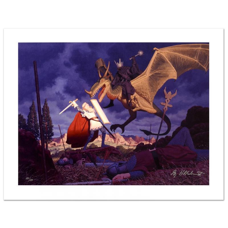 Eowyn And The Nazgul by The Brothers Hildebrandt: Known world wide for their fantasy and science fiction illustrations, identical twin brothers Greg and Tim Hildebrandt created an abundance of fascinating artwork, most notably their illustration work