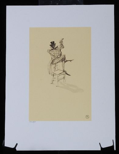 Toulouse-Lautrec - Nègre jouant du banjo - Litho : Toulouse-Lautrec - Nègre jouant du banjo - Litho /350 - Rare - Rare Limited Edition Hand Pencil Numbered /350 Crayon Drawn Lithograph by Toulouse-Lautrec. Nègre jouant du banjo." (AE13KK) Nearly min