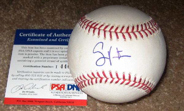 Shane Victorino Autographed Baseball Phillies PSA/: Shane Victorino Autographed Baseball Phillies PSA/DNA - (K) Great item. (GH05Y7) Authenticated by Professional Sports Authenticators - PSA/DNA. - Thank you for viewing this lot. We are always adding n