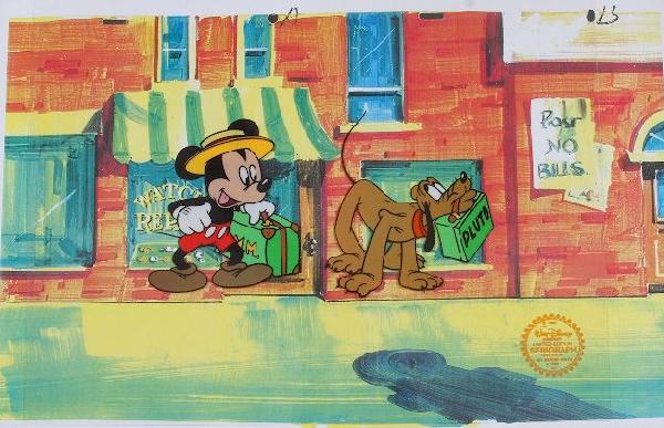 Mickey Takes a Trip - Limited Edition Disney Serig: Mickey Takes a Trip - Limited Edition Disney Serigraph Cel - Fine Art Walt Disney Serigraph Cel - UA52WP - An animated film is comprised of thousands of individual hand-pained cels, which, photographe