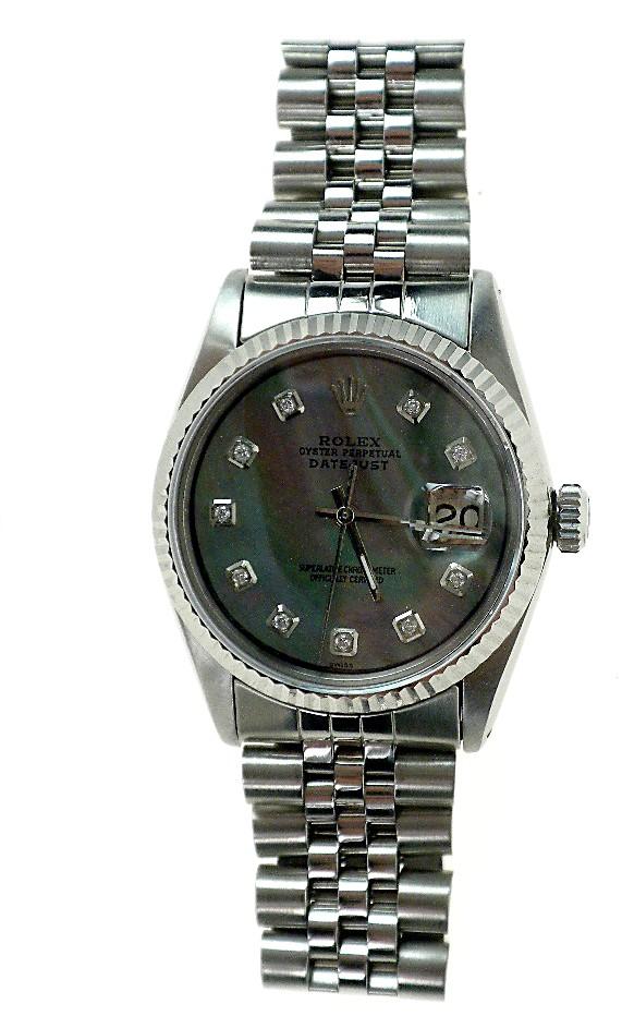 Gents Rolex Stainless Steel DateJust Wristwatch A644: Gents Rolex Stainless Steel DateJust Wristwatch A644 Excellent Condition! One gents hand crafted & machine milled Rolex Stainless Steel DateJust wristwatch electronically tested. Condition: G-5 Fine.