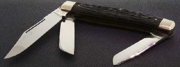 Schrade Walden 3 Blade Stockman Knife. PMW39