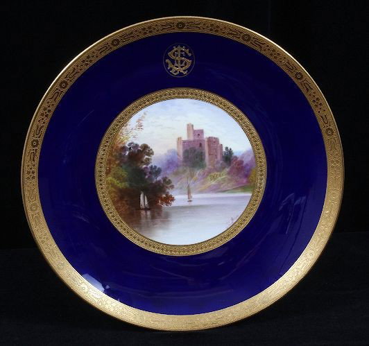 Minton Cobalt & Gold Plate. ED386