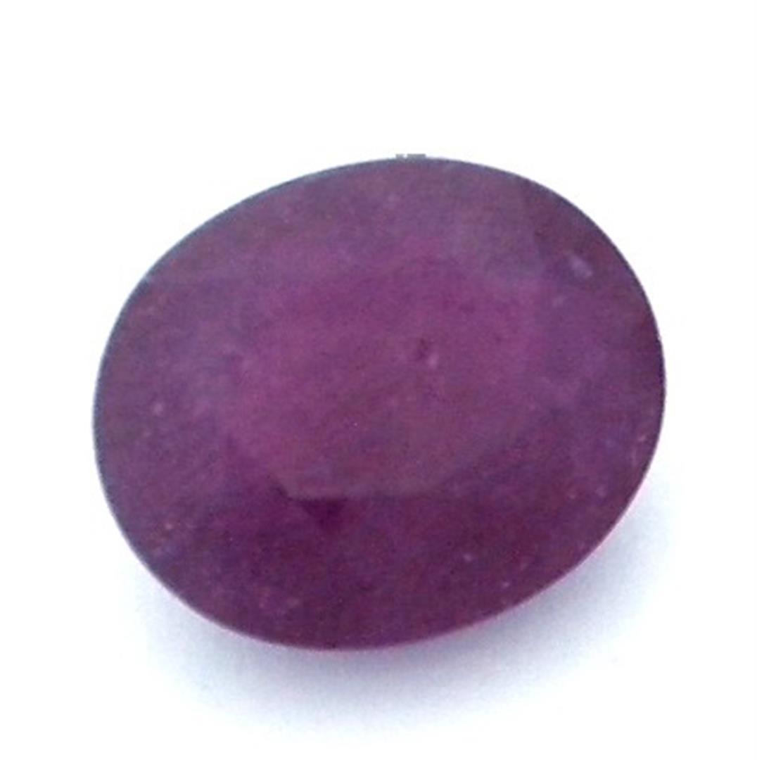 13.01 ctw Oval Ruby Parcel: One oval mixed cut natural ruby, measuring 16.00 x 13.00 x 6.50mm, exact weight 13.01ct., clarity is heavily included, type II, dark, very slightly brownish, slightly purplish red color, (GIA slpR 7/3