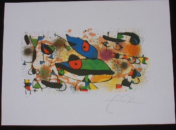 Joan Miro Sculpture II Print: Joan Miro Sculpture II Print - As-Is Condition - Thank you for viewing this lot. We are always adding new inventory and new auctions, so check back often. We appreciate your business and support! Enjo