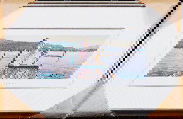 Steve Hanks - Time With Mom S/N W/Cert ED277: Steve Hanks - Time With Mom S/N W/Cert ED277. Brand New! ST89MF. Steve Hanks - Time With Mom. Signed in black pen. Print is 7.5 by 18.25". Gallery framed in brushed silver frame with brushed silver fi