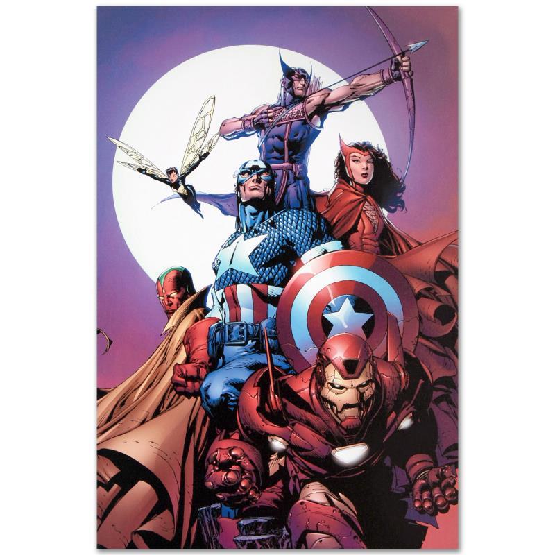 Avengers #80 by Marvel Comics: A piece of comic book history, this limited edition, from original art by David Finch, depicts Captain America Iron Man, Scarlet Witch, Vision, Hawkeye, and Wasp. In 2003, Finch came to Marvel Comics 