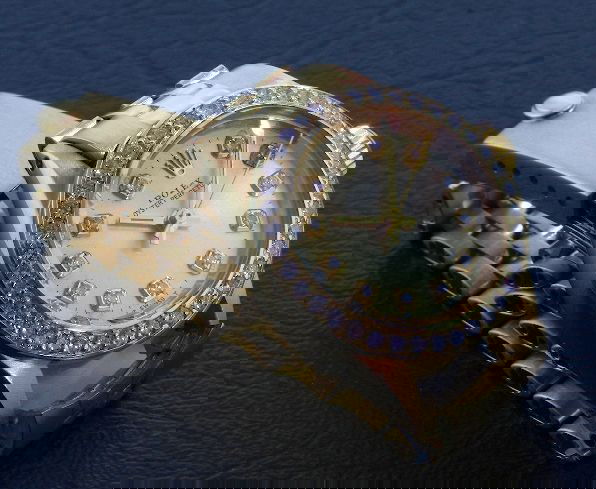 Ladies 18KT Yellow Gold Rolex Oyster Perpetual Watch A2: "Ladies 18KT Yellow Gold Rolex Oyster Perpetual Watch A256 - Great Ladies Rolex Watch. Appraised for $18,750.00. Weighs 56.40 grams. 1.00ct. Diamonds. - Thank you for viewing this lot. We are always a