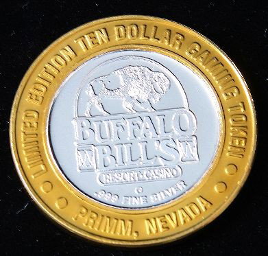Buffalo Bill's Limited Edition $10 Gaming Token. GT213: Buffalo Bill's Limited Edition $10 Gaming Token. GT213. Excellent Condition! LP53.31ZD. .999 Fine Silver Buffalo Bill's Limited Edition $10 Gaming Token. Doc Holiday. Primm, NV.. Thank you for viewing