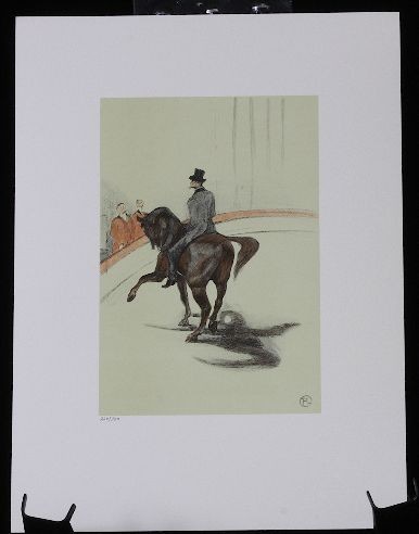 Toulouse-Lautrec - Haute École - Litho /350 - Rare: Toulouse-Lautrec - Haute École - Litho /350 - Rare - Rare Limited Edition Hand Pencil Numbered /350 Crayon Drawn Lithograph by Toulouse-Lautrec. Haute École - Le pas espagnol." (AE13KK) Nearly mint 