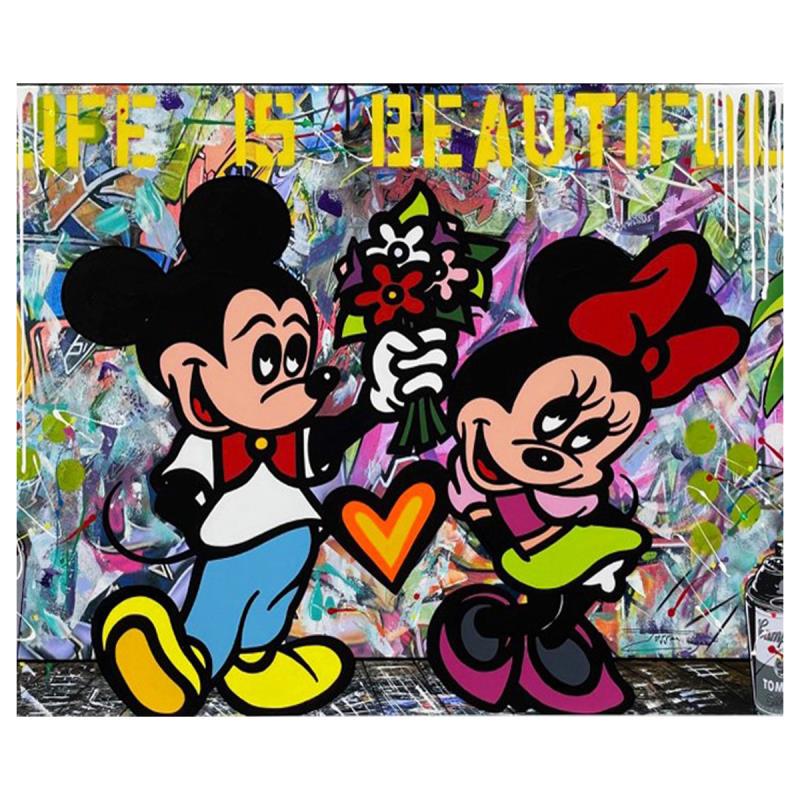Only For You by Jozza Original: "Only For You" is an original mixed media acrylic on stretched canvas by Jozza. The piece is hand signed and comes with certificate of authenticity. Measures approximately 40" x 48".