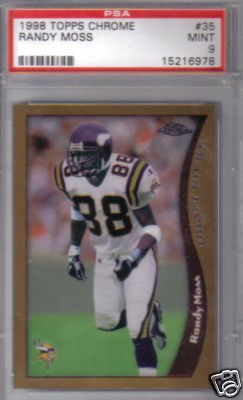 Randy Moss 1998 Rookie Football Card PSA 9: "Randy Moss 1998 Rookie Football Card PSA 9 Excellent Condition - Thank you for viewing this lot. We are always adding new inventory and new auctions, so check back often. We appreciate your business 