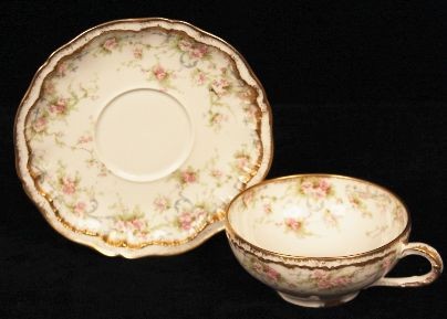 Antique Limoges / Wanamaker Teacup & Saucer. ED495: "Antique Limoges / Wanamaker Teacup & Saucer. ED495. Excellent Vintage Condition! PF14FG. This is an Antique Limoges/ Wedgewood Teacup and Saucer. The LIMOGES FRANCE marks date the pieces from 1904 ��