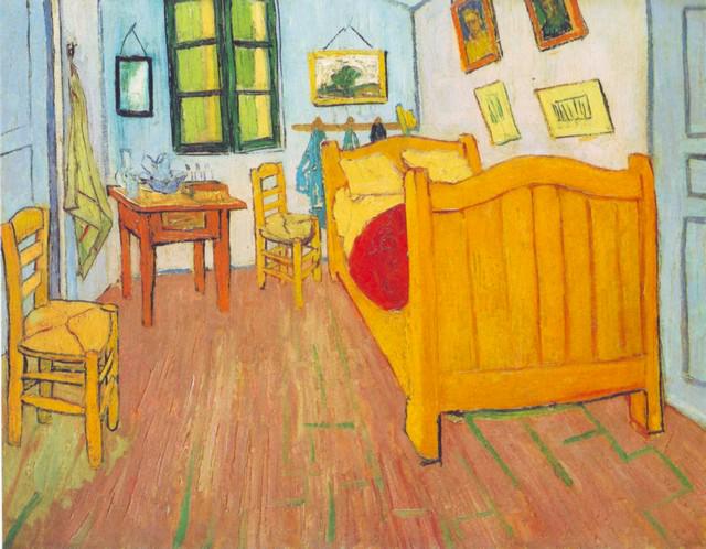 Van Gogh - The Bedroom In Arles. Saint-Remy: Artist: Vincent Van Gogh - Title: The Bedroom in Arles. Saint-Remy - Medium: Fine Art Reproduction Giclee on Archival Canvas - Image Size: Approximately 15.5 inches x 20 inches - Unframed on Unstretch