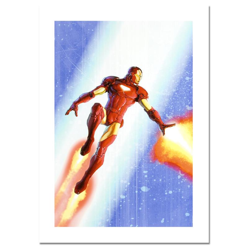 Iron Man & The Armor Wars #3 by Marvel Comics: A piece of comic book history, this limited edition print, drawn by Francis Tsai, depicts the popular hero Iron Man in action. Tsai creates some of the cover art and interiors for Marvel Comics, such 