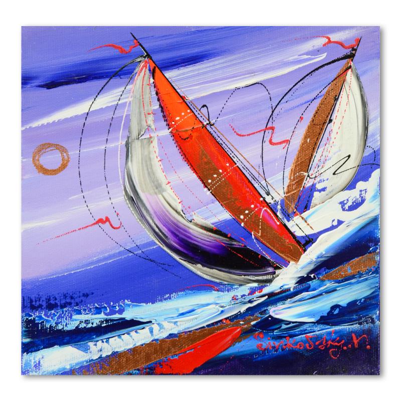 Untitled by Sinkovsky Original: This is an original acrylic painting on stretched canvas by Natalia Sinkovsky, hand signed by the artist. Includes Letter of Authenticity. Measures approx. 9" x 9" (image).