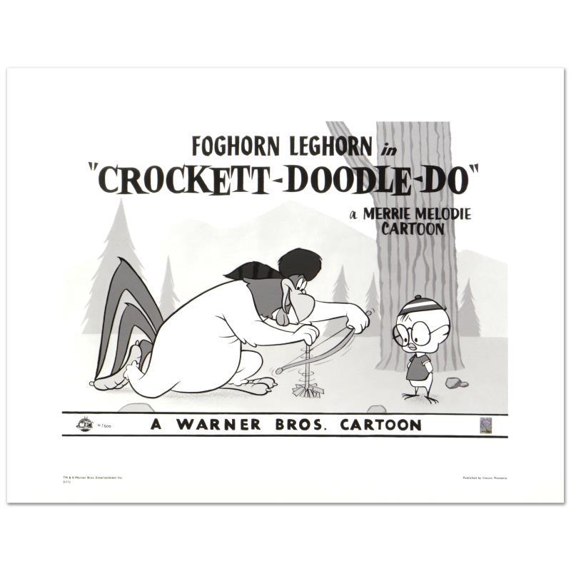 Crockett Doodle Do by Looney Tunes: "Crockett Doodle Do" is a limited edition giclee on paper from Warner Bros., numbered with hologram seal of Authenticity. This image was originally used as a "lobby card" displayed in theater lobbies 
