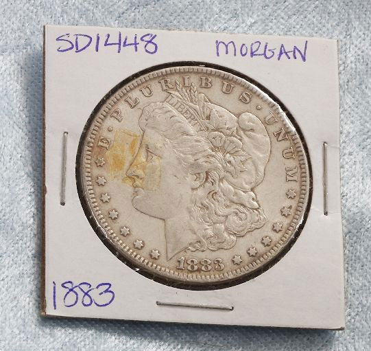 1883 Morgan Silver Dollar SD1448: "1883 Morgan Silver Dollar SD1448 Morgan Silver Dollar in Excellent Circulated Condition! TR71MF. - Thank you for viewing this lot. We are always adding new inventory and new auctions, so check back o