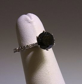 14KT White Gold Ladies Black & White Diamond Ring. 2.48: "14KT White Gold Ladies Black & White Diamond Ring. 2.48ct. A923 . Excellent Condition! One electronically tested 14KT white gold ladies black & white diamond ring with a bright and patterned finish. 