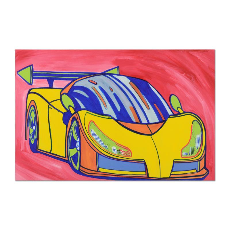 Race My Candy by "Ringo" Daniel Funes: "Race My Candy" is a hand-painted one-of-a-kind mixed media on canvas by Ringo (Daniel Funes) - protege of Andy Warhol's apprentice, Steve Kaufman. This piece is gallery wrapped. This piece is hand si
