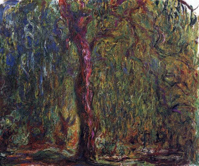 Claude Monet - Weeping Willow: Artist: Claude Monet - Title: Weeping Willow - Medium: Fine Art Reproduction Giclee on Canvas - Image Size: Approximately 26.75 inches x 32 inches - Unframed on Unstretched Canvas - Biography: Claude