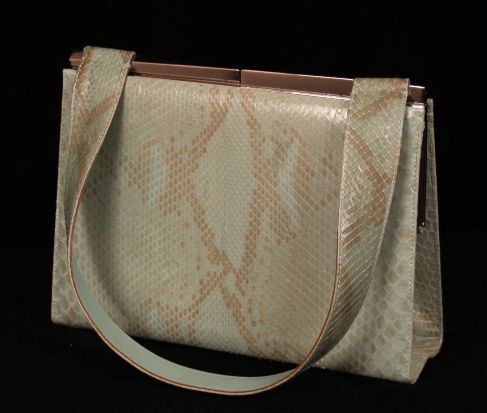 New Salvador Ferragamo Python Purse ED561: "New Salvador Ferragamo Python Purse ED561. Excellent Condition! OB513TM. This is a New without tags Authentic Salvador Ferragamo Designer Genuine Snakeskin handbag. This GORGEOUS Authentic FERRAGAMO