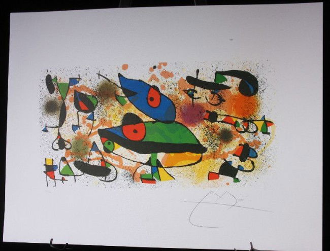 Joan Miro - Sculpture II - Print: "Joan Miro - Sculpture II - Print - Excellent Facsimile Signed Print from Joan Miro. AE9G7. Serial Numbered /500. Measures 30"x22". Great Condition! - Thank you for viewing this lot. We are always add